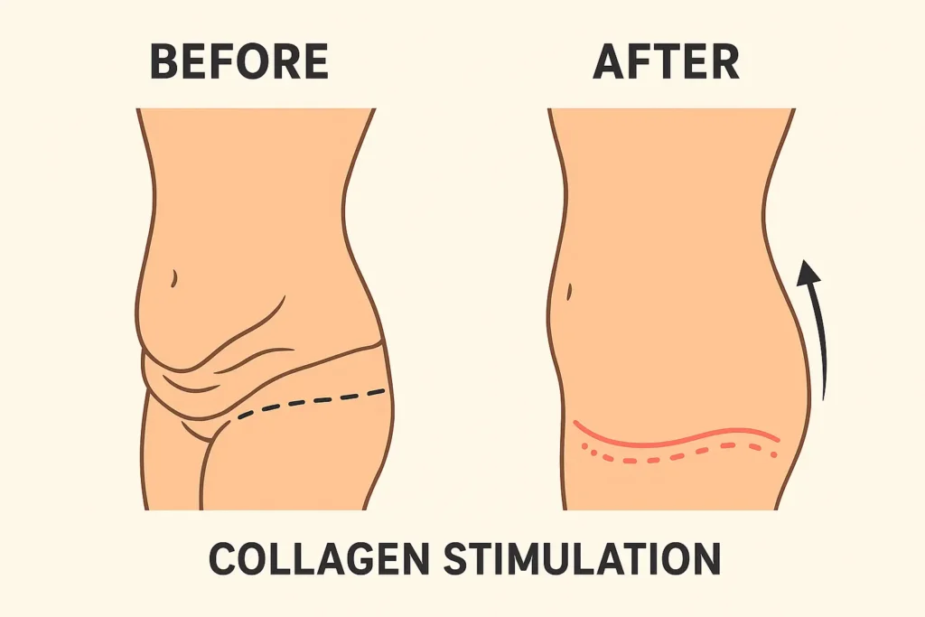 Before and after results for sagging skin after weight loss injections Kingston-upon-Hull